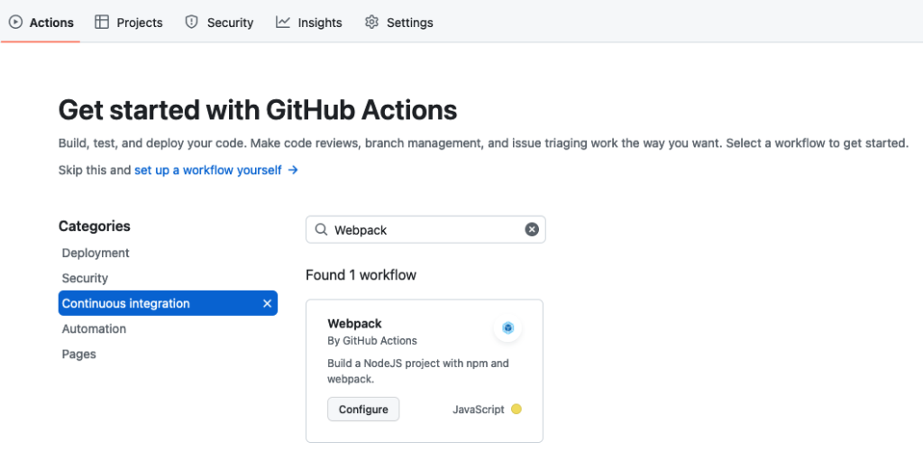 Creating GitHub Actions